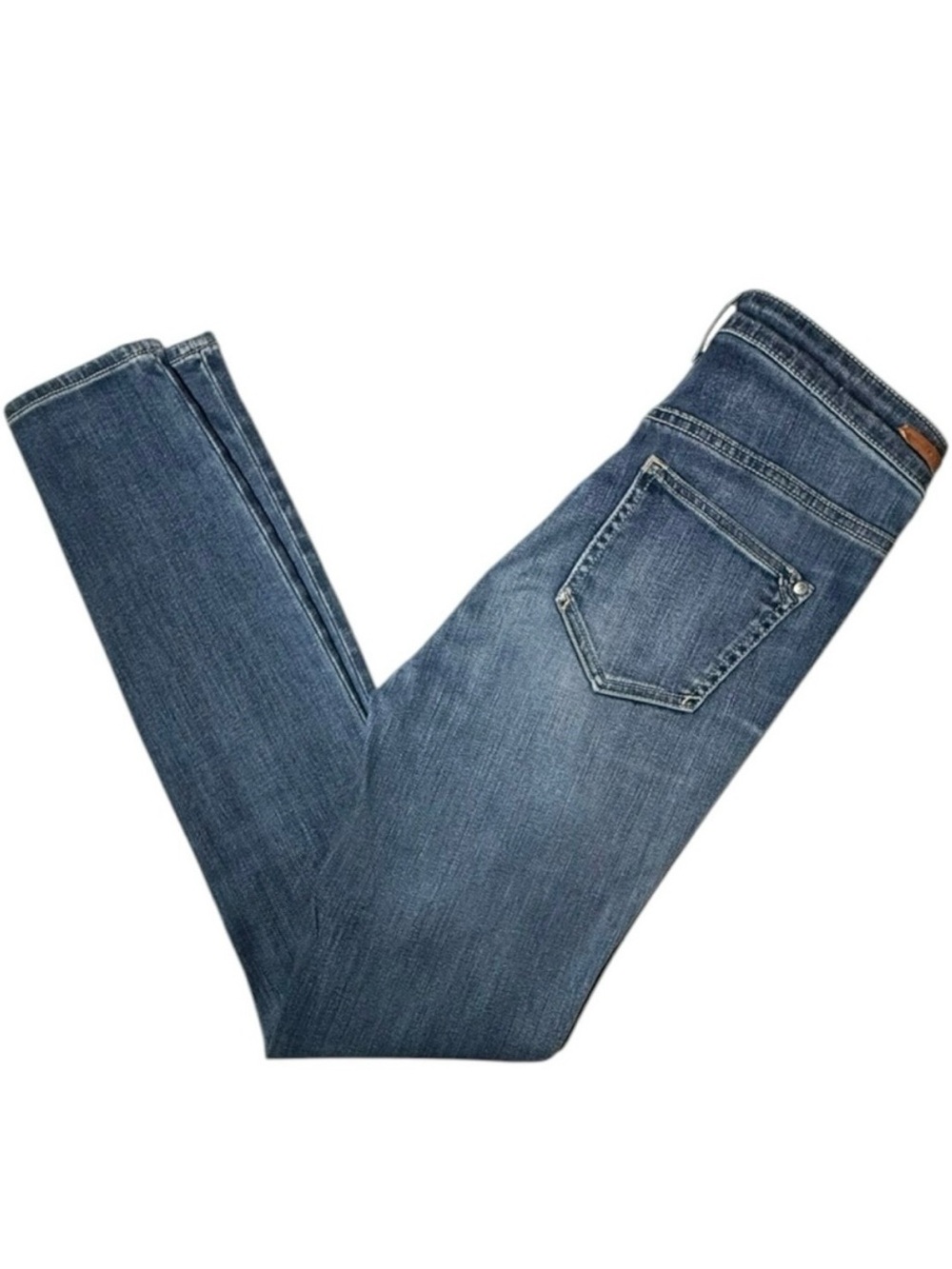 Pilcro and the Letterpress Anthropologie Mid Rise Skinny Jeans Dark Wash 28